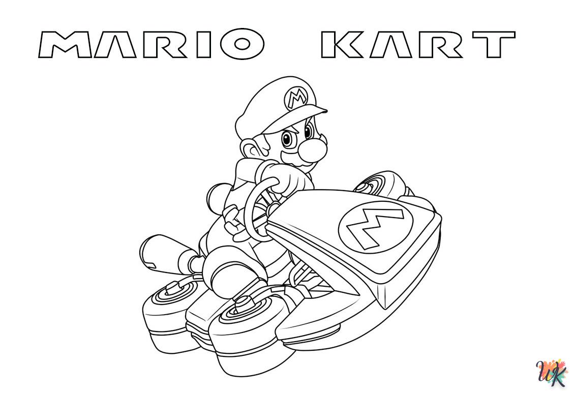 coloriage Mario Kart  en ligne avengers gratuit