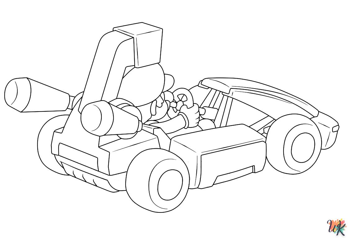 coloriage Mario Kart  a imprimer enfant 5 ans 2