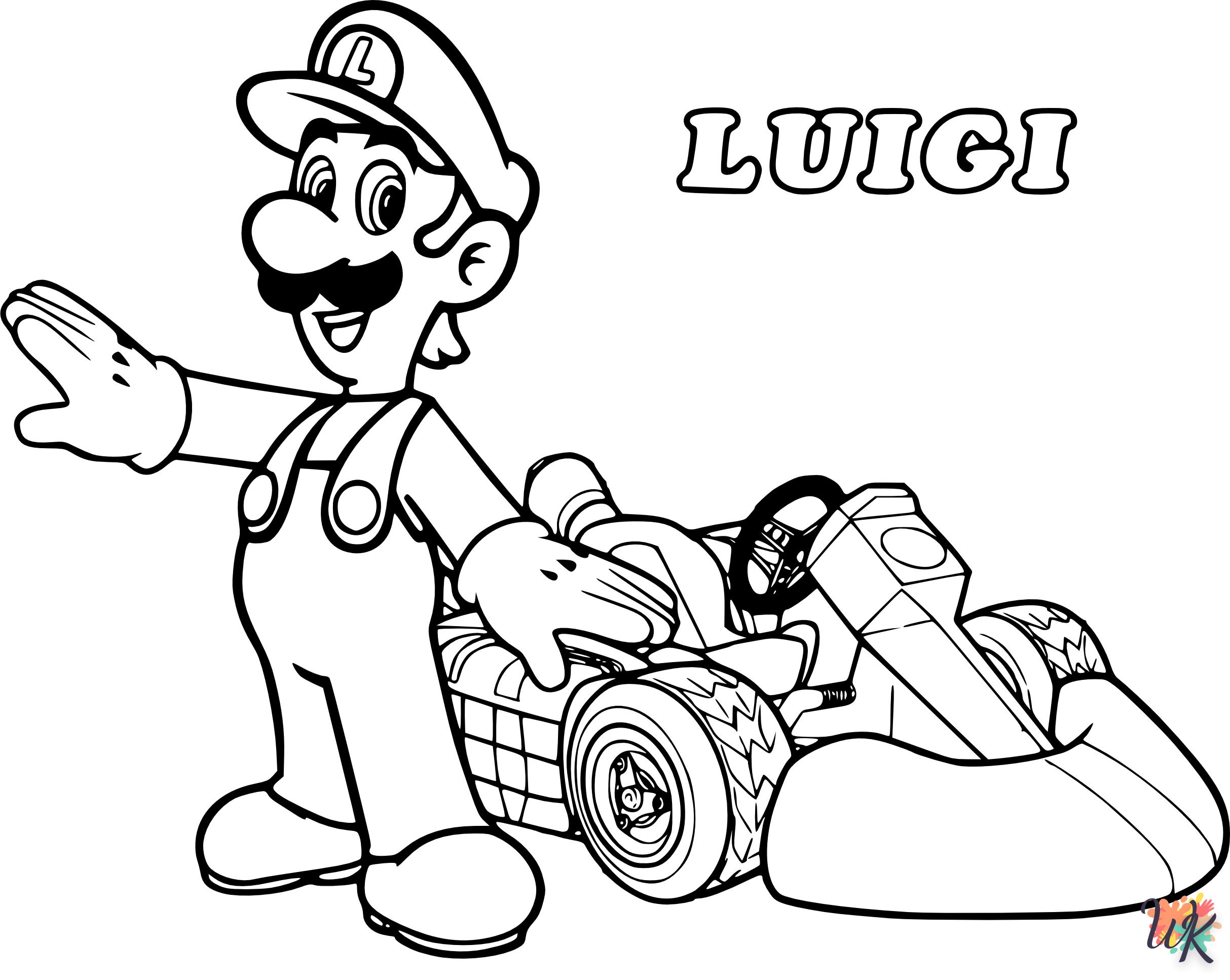 coloriage Mario Kart  a imprimer enfant 5 ans 1