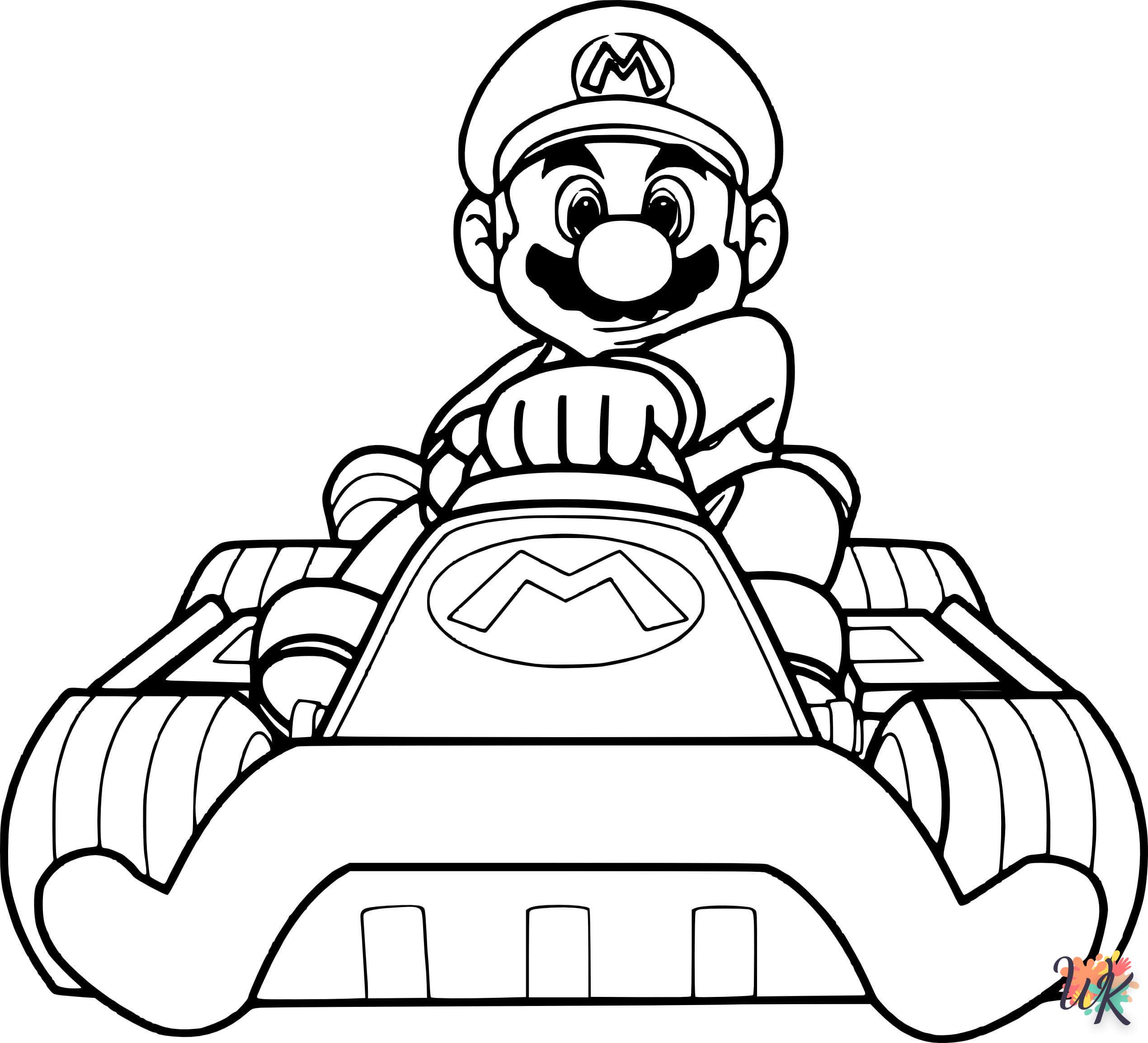 coloriage Mario Kart  a imprimer enfant 5 ans