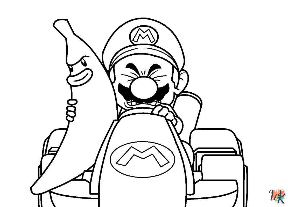 coloriage Mario Kart  à imprimer pour enfant de 8 ans