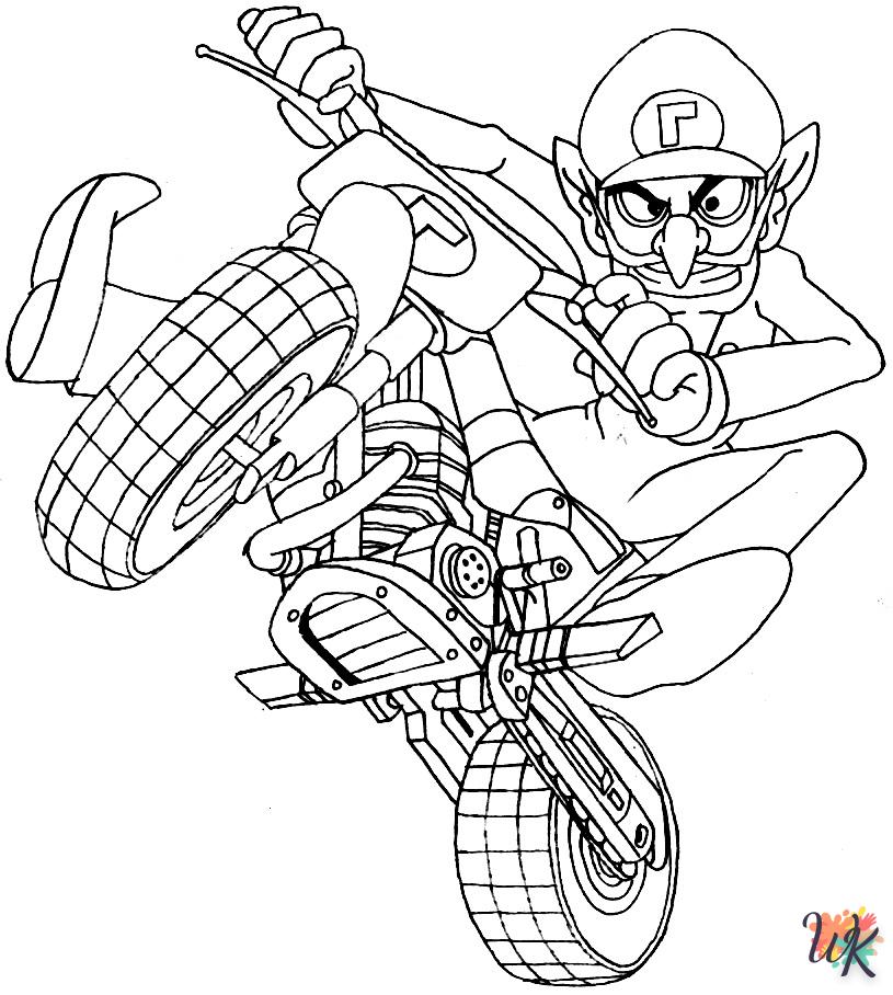 coloriage Mario Kart  pour lutter contre le stress