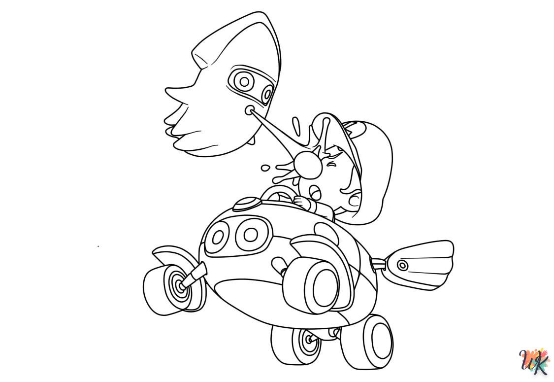 coloriage Mario Kart  pour primaire