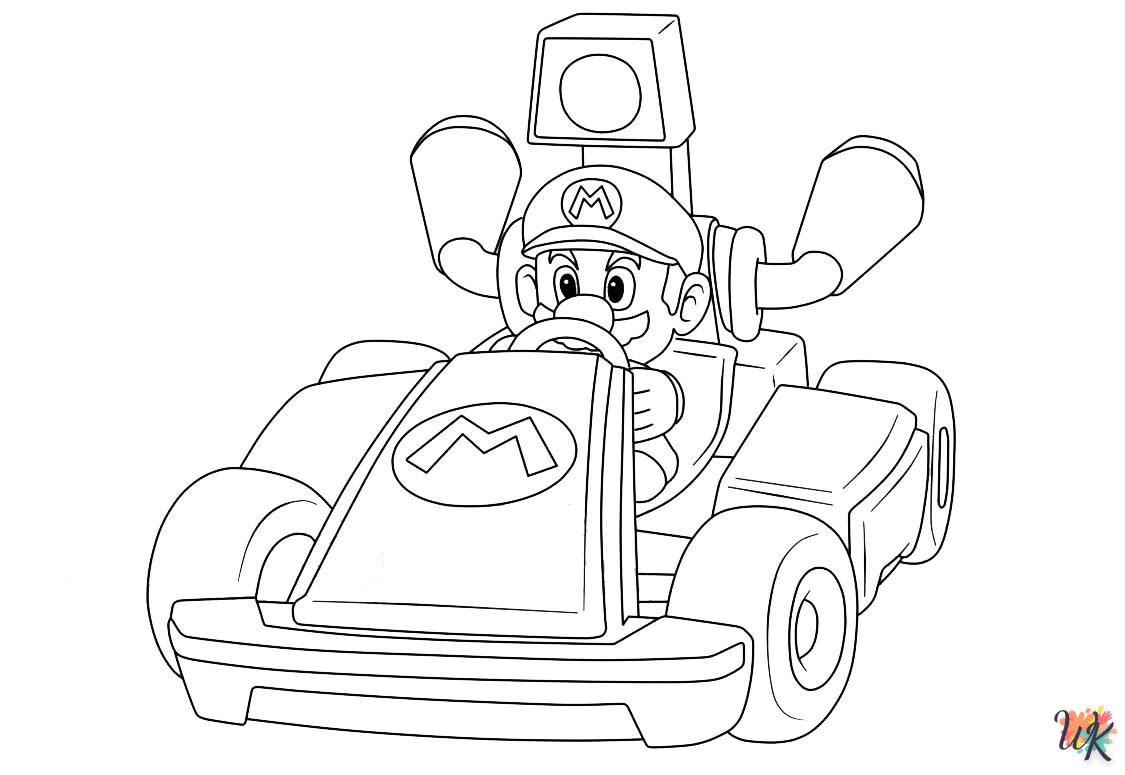 coloriage Mario Kart  à imprimer pdf