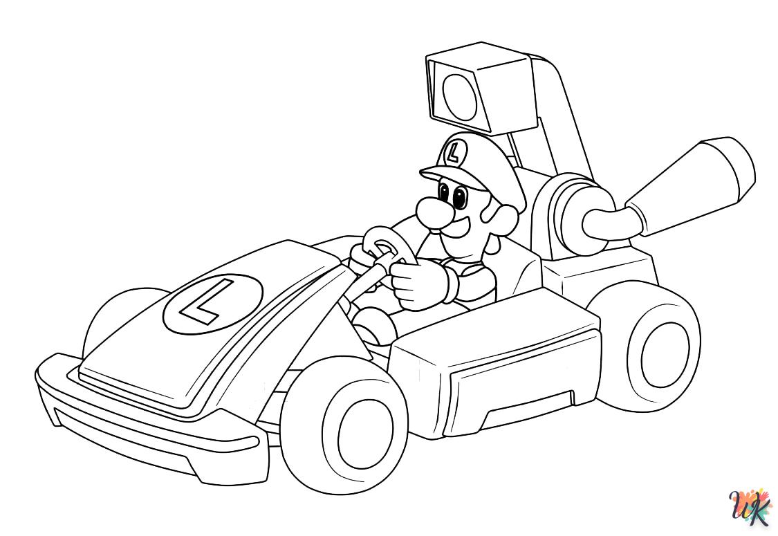 coloriage Mario Kart  bebe à imprimer