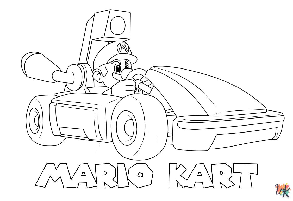 coloriage Mario Kart  enfant 8 ans a imprimer