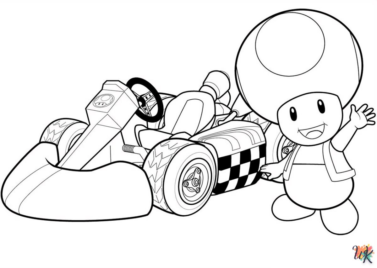 image pour coloriage Mario Kart  enfant 1