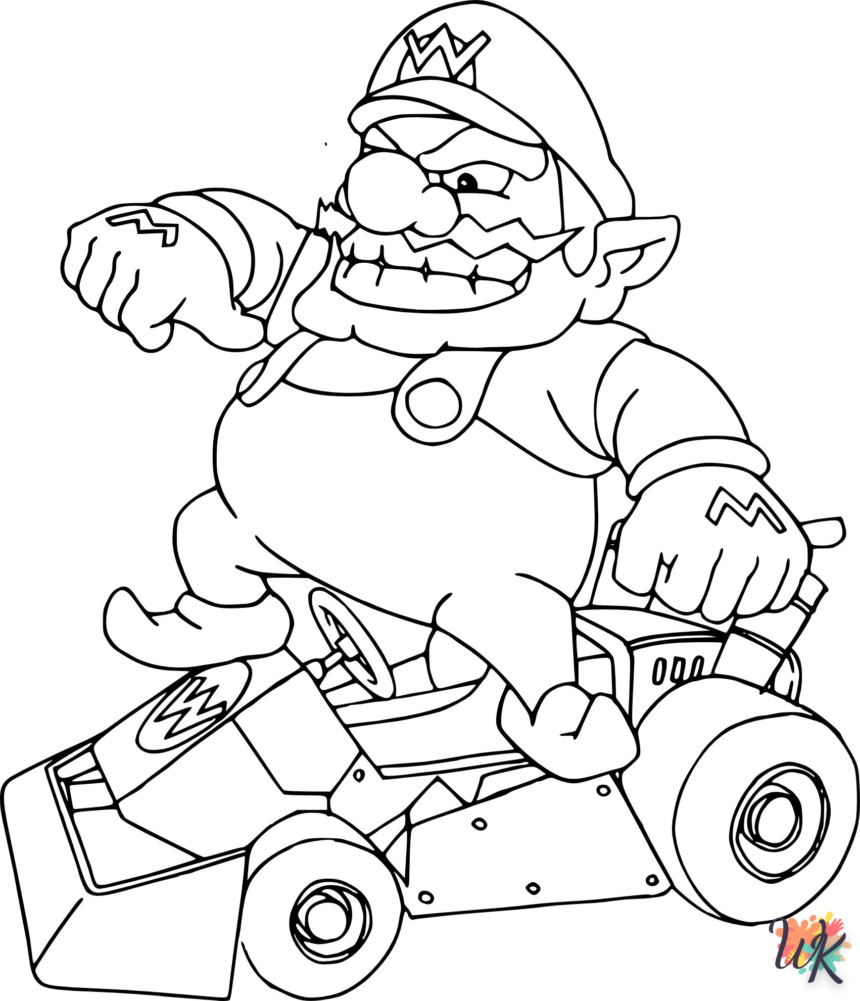 image pour coloriage Mario Kart  enfant