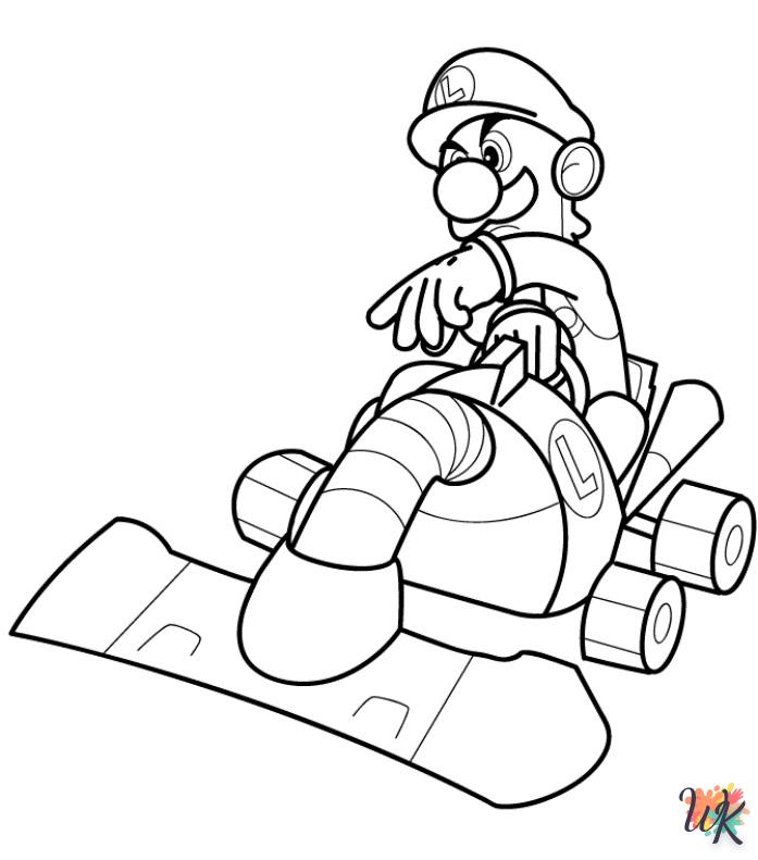 coloriage Mario Kart  à imprimer gratuitement pdf