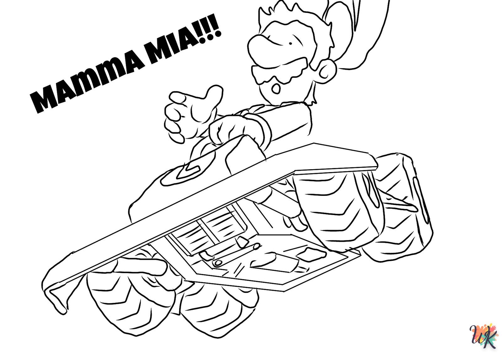 coloriage Mario Kart  pour enfant de 6 ans