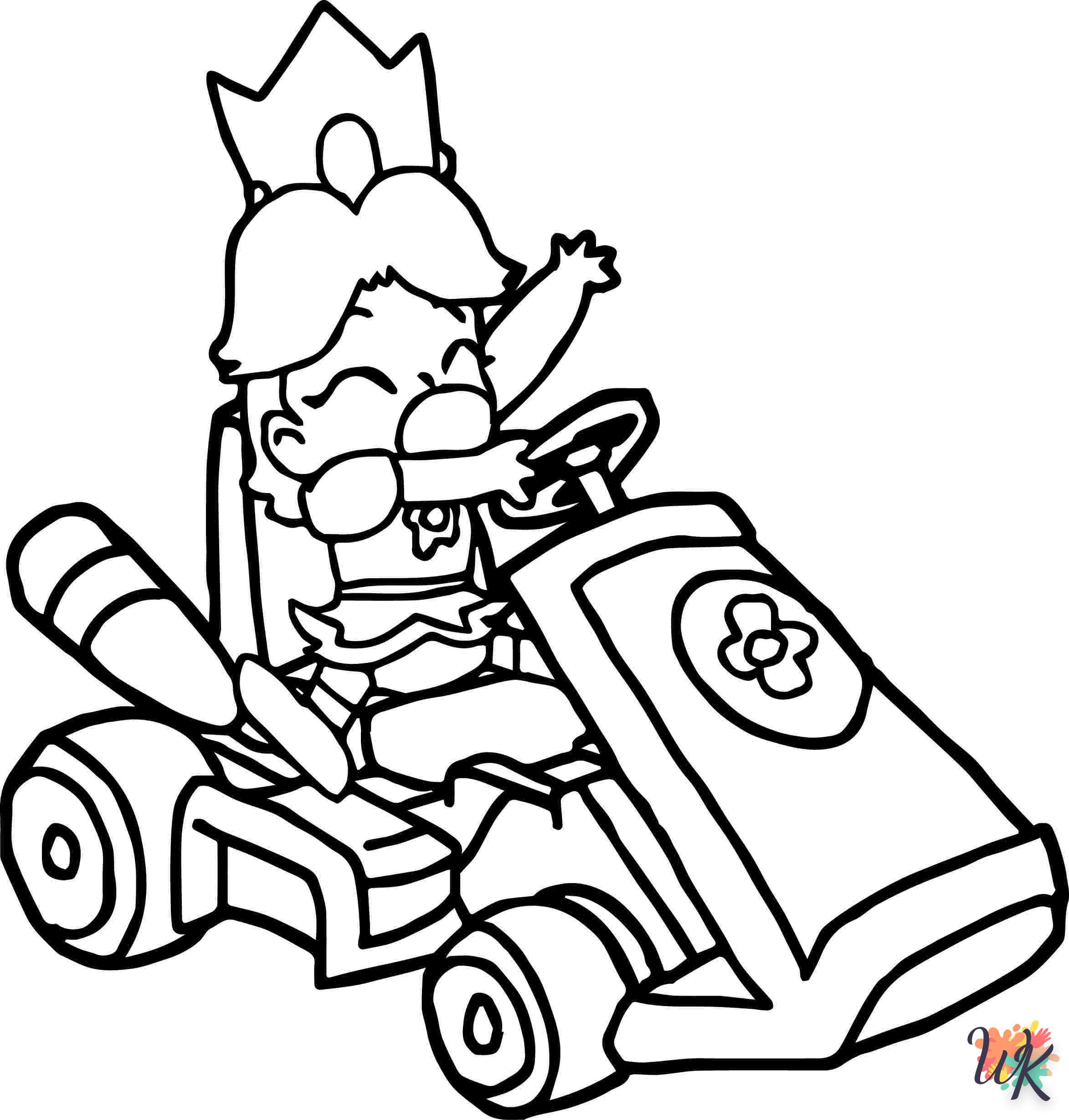 coloriage Mario Kart  enfant à imprimer