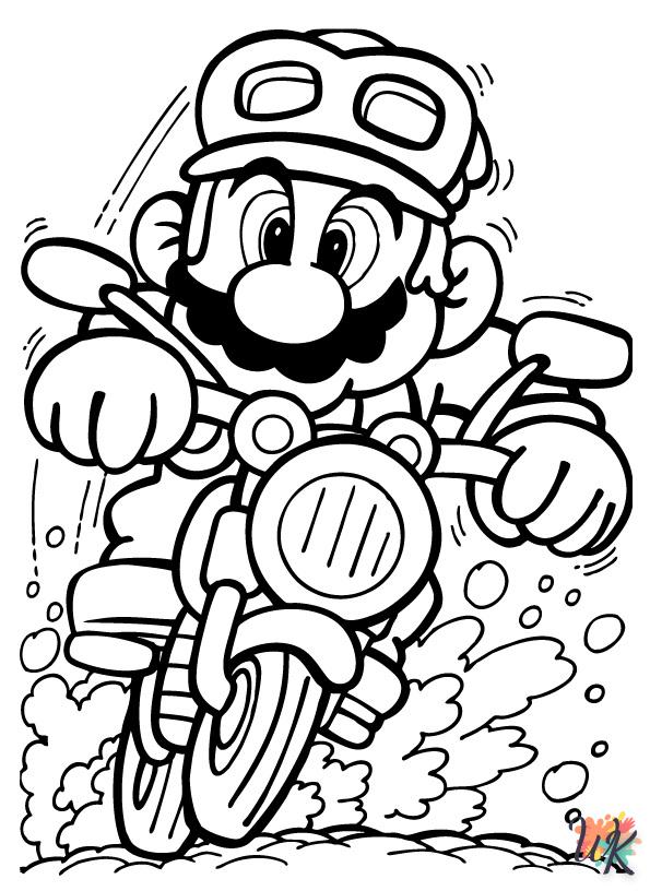 coloriage Mario Kart  licorne en ligne gratuit à imprimer