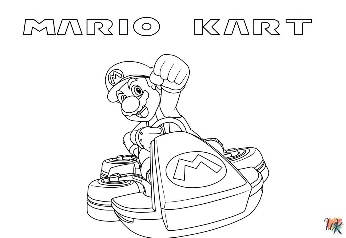 coloriage Mario Kart  pour enfant de 6 ans 1