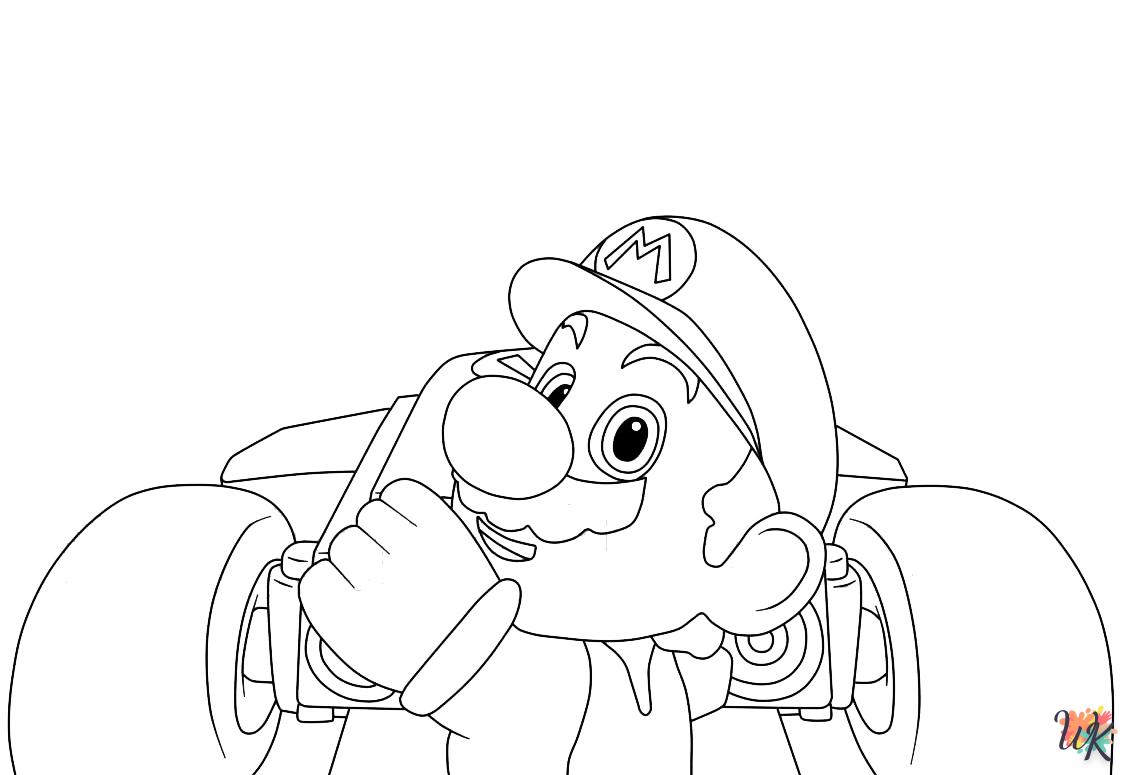 imprimer coloriage Mario Kart  gratuit 1