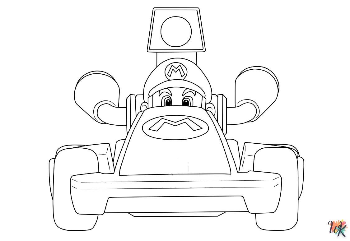 coloriage Mario Kart  à imprimer kawaii