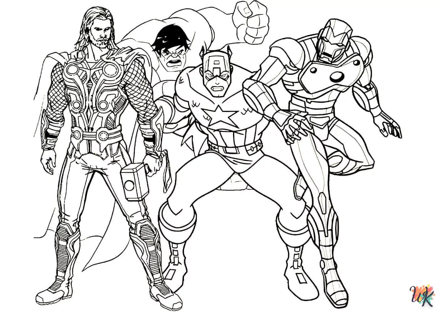 coloriage Marvel  pour enfant de 7 ans