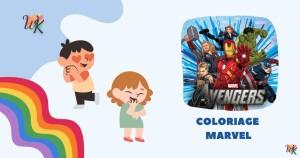 Coloriage Marvel monde de super-héros pour enfants