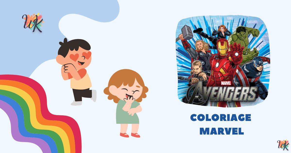 Coloring Marvel world of superheroes for children