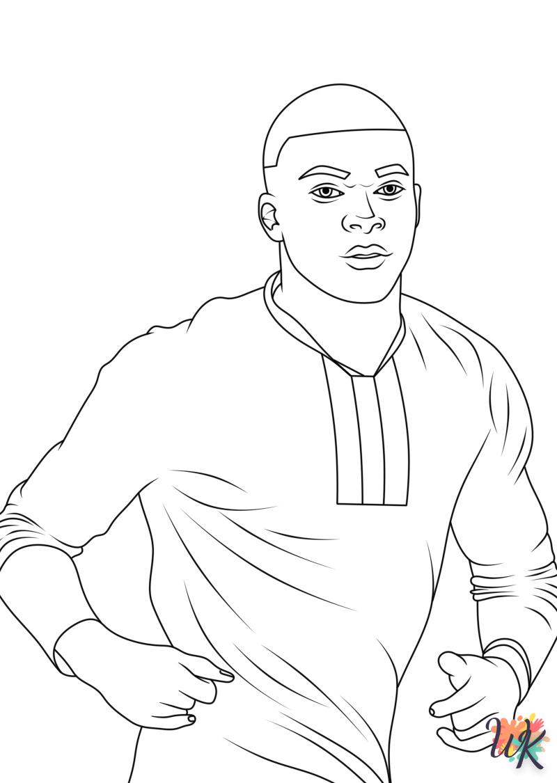 coloriage Mbappe  enfant a imprimer