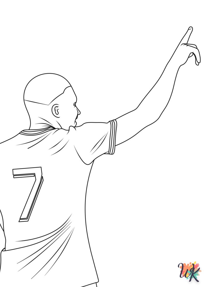 coloriage Mbappe  enfant à imprimer 1