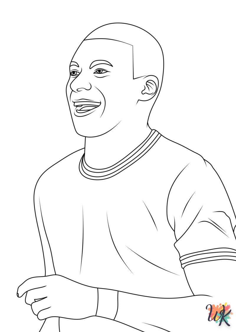 coloriage Mbappe  pour enfant de 2 ans