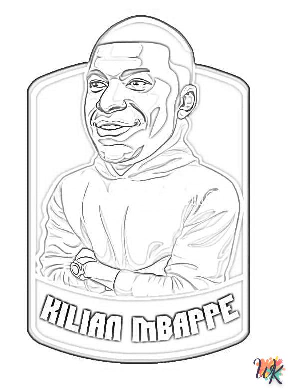 coloriage Mbappe  à imprimer pdf gratuit