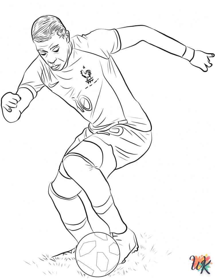 coloriage Mbappe  enfant à imprimer 1