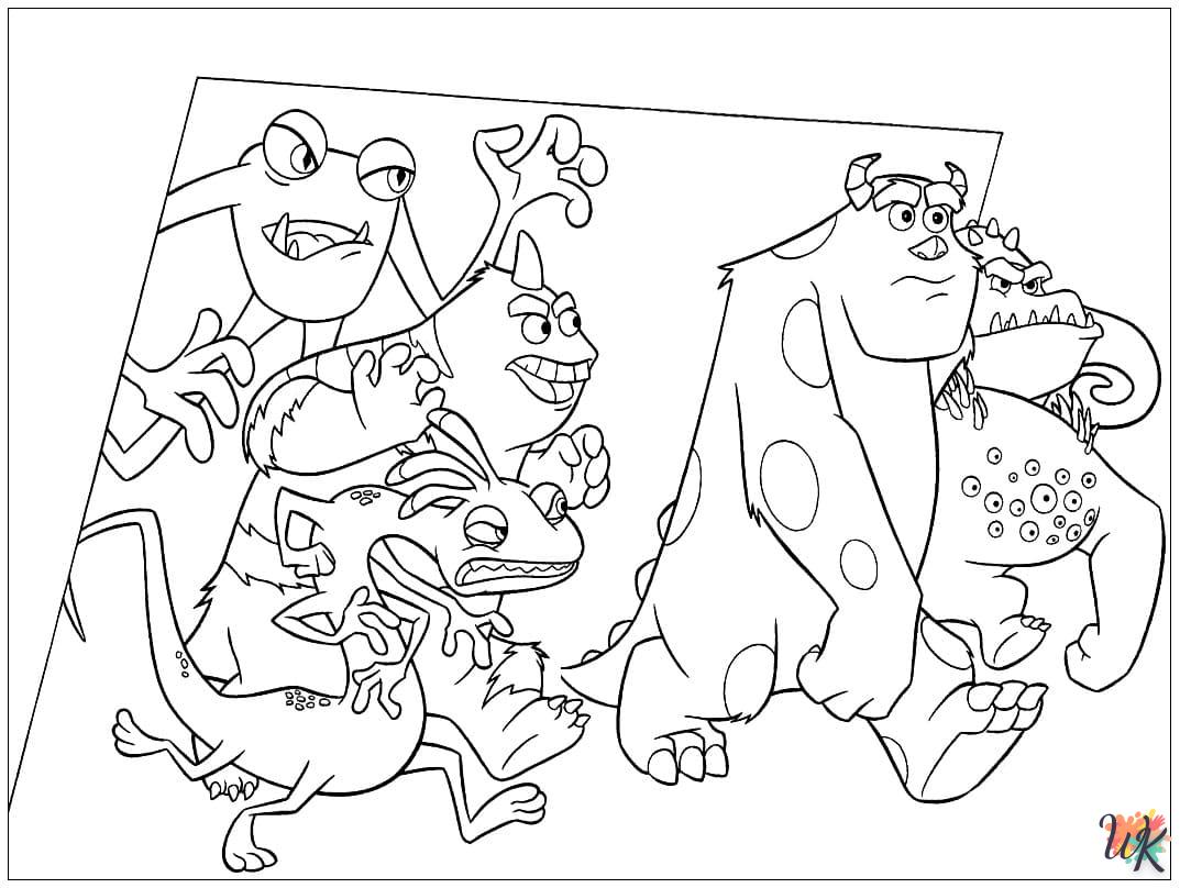 coloriage Monster Inc  pour enfant de 8 ans 3