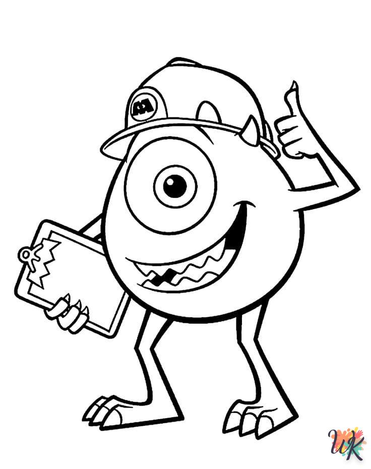 coloriage Monster Inc  automne en ligne gratuit à imprimer 1