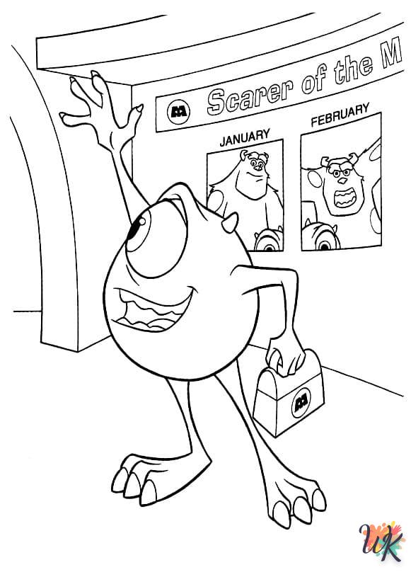 coloriage Monster Inc  à numéro adulte en ligne gratuit 1