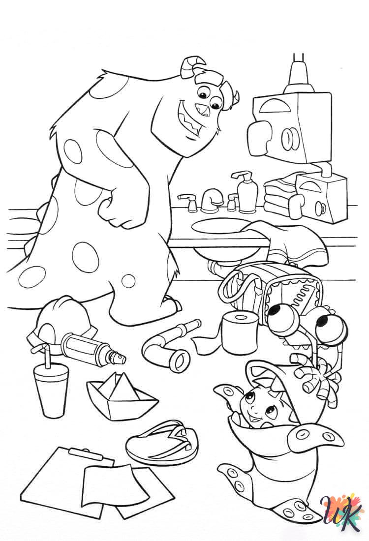 coloriage Monster Inc  à imprimer pdf gratuit