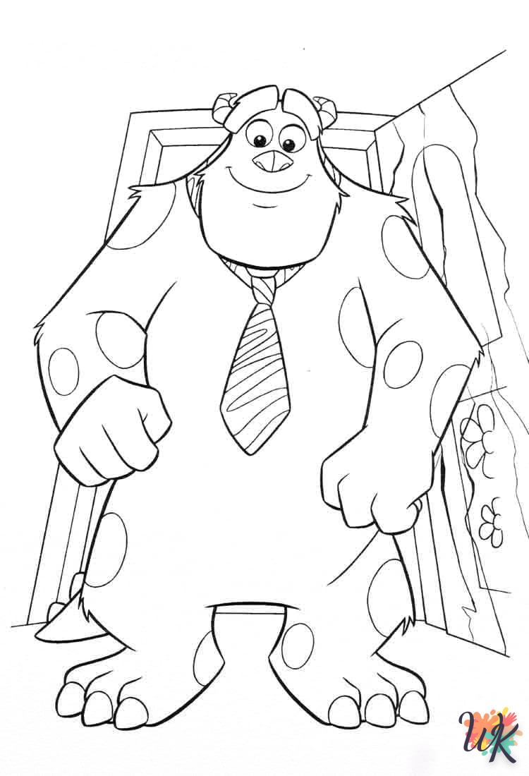 coloriage Monster Inc  à imprimer pour enfant de 6 ans