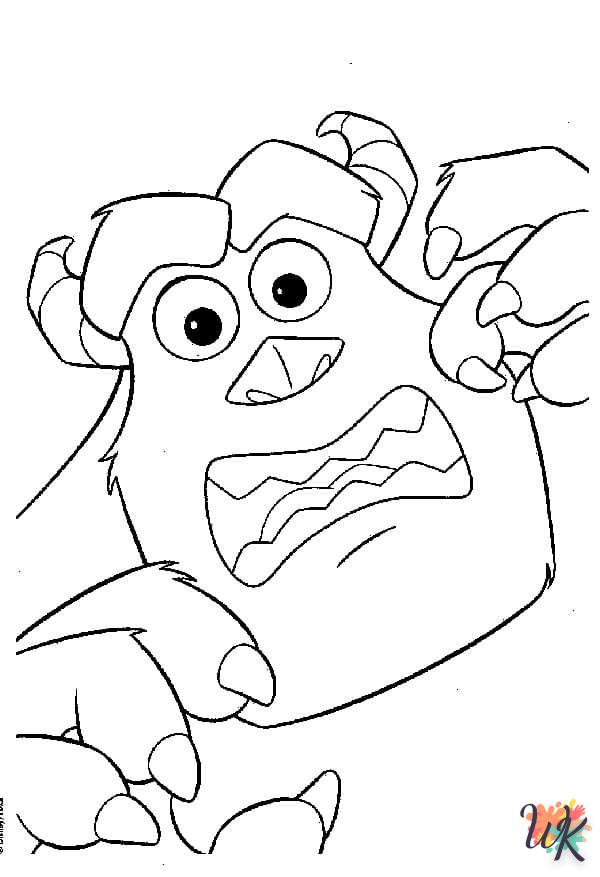 coloriage Monster Inc  enfant à imprimer pdf