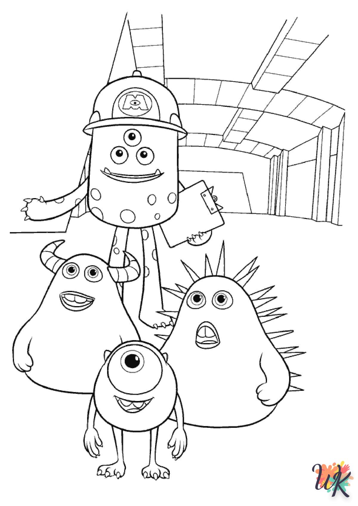 coloriage Monster Inc  sonic en ligne gratuit à imprimer