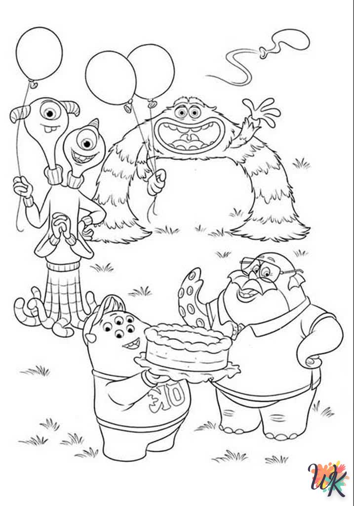 coloriage Monster Inc  en ligne à imprimer