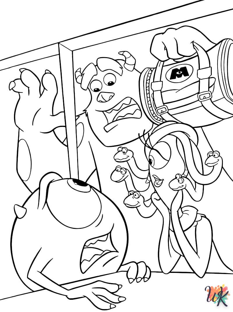 coloriage Monster Inc  à imprimer pour enfant de 3 ans