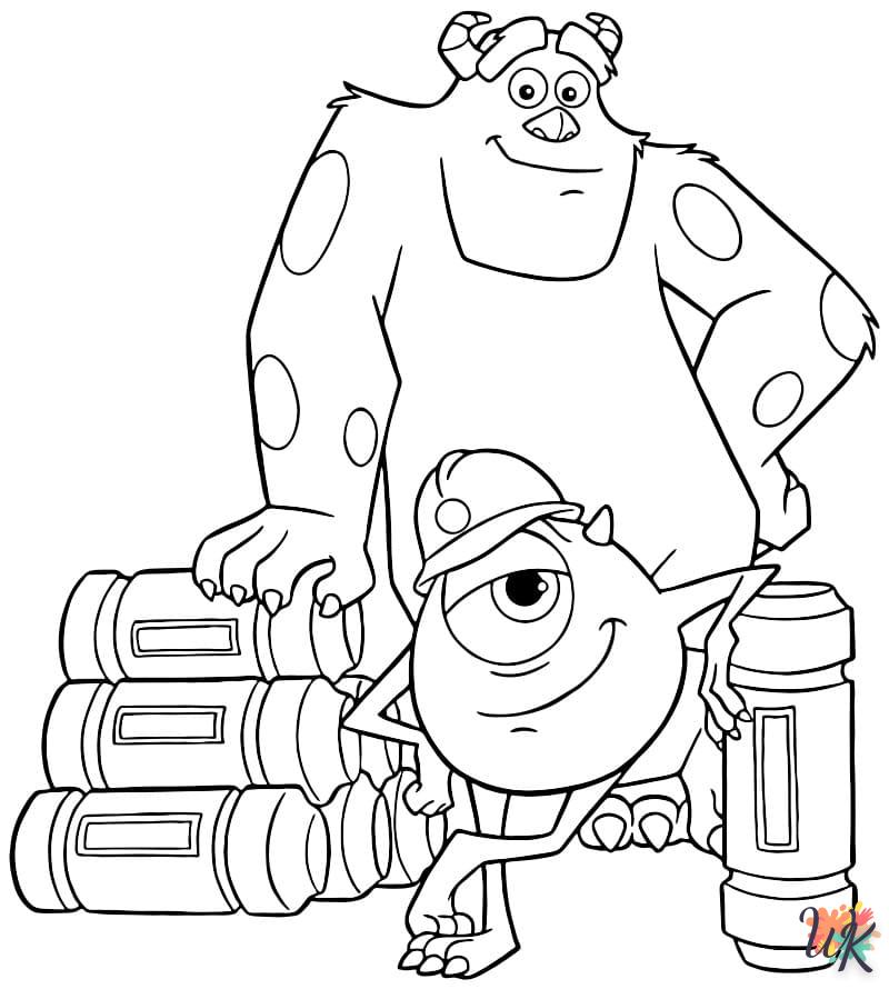 coloriage Monster Inc  pour enfant de 3 ans