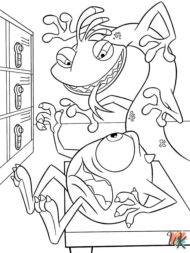 coloriage Monster Inc  bebe à imprimer