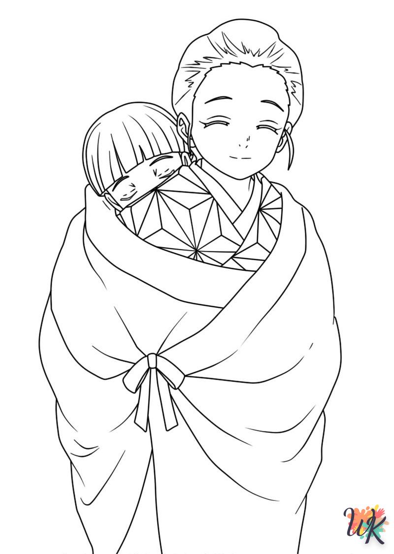 coloriage Nezuko  à imprimer