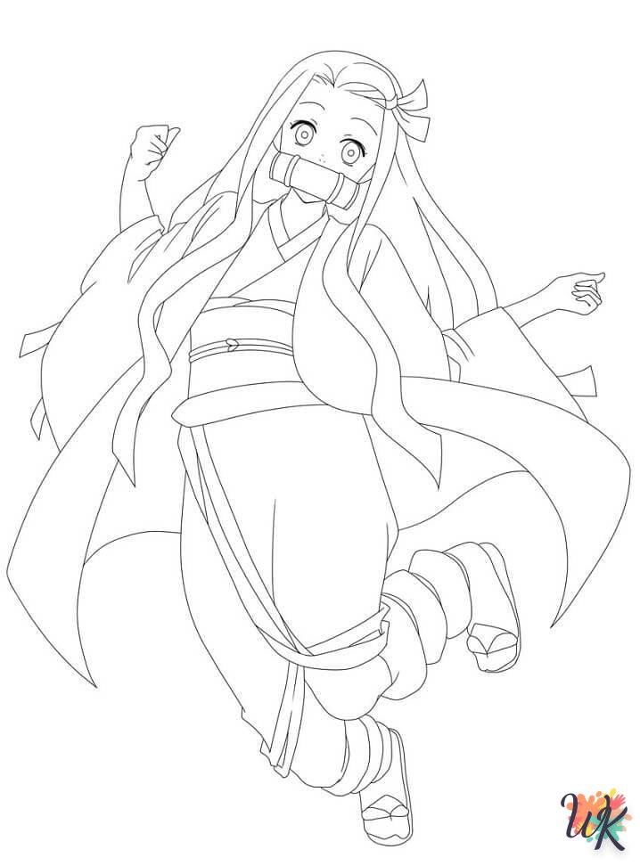 coloriage Nezuko  gratuit en ligne