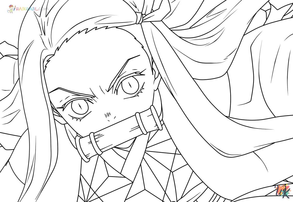 coloriage Nezuko  gratuit à imprimer