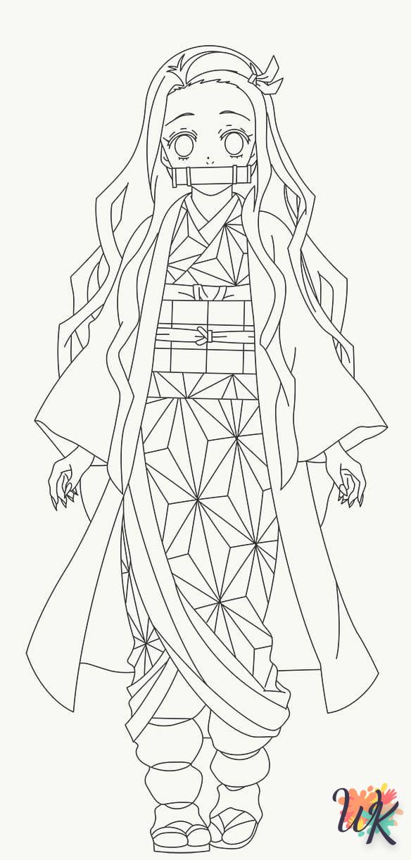 coloriage Nezuko  à imprimer pdf gratuit