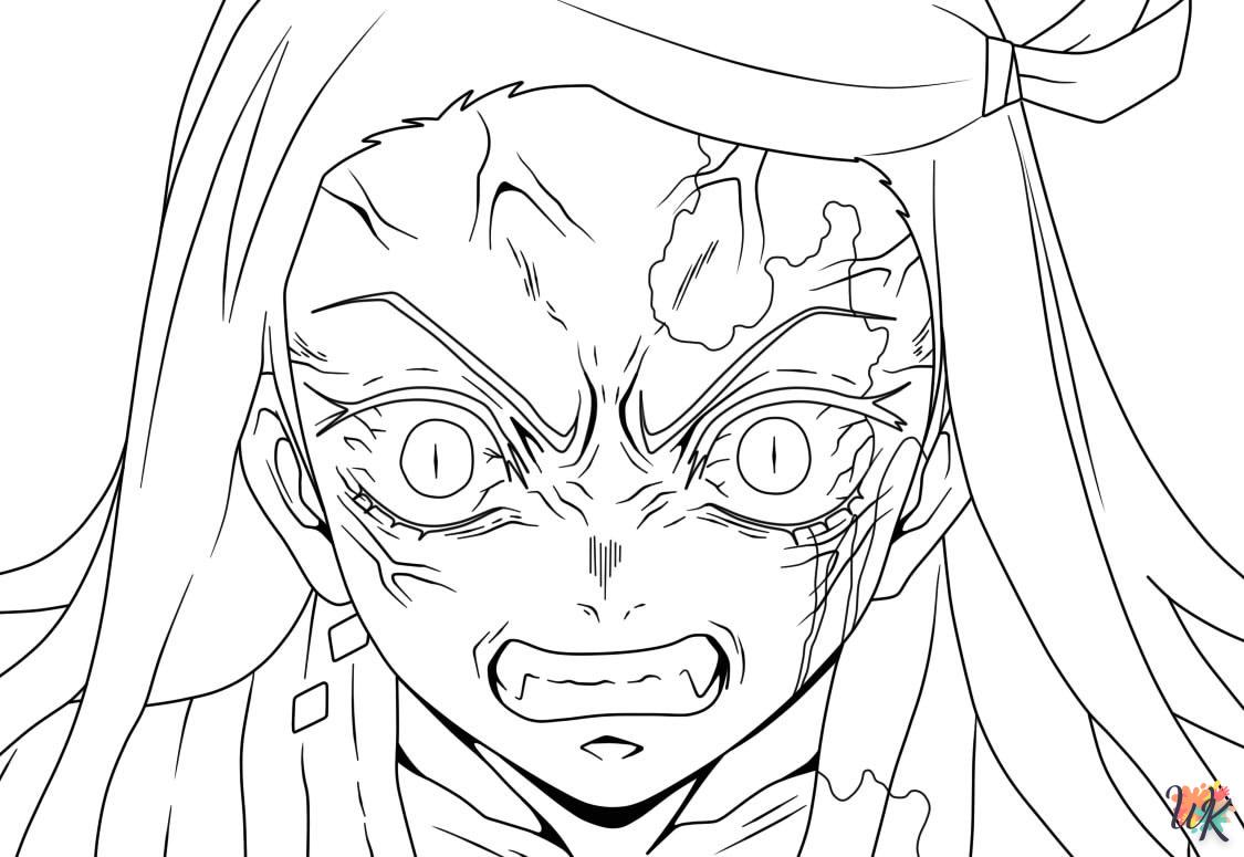 coloriage Nezuko  et apprentissage