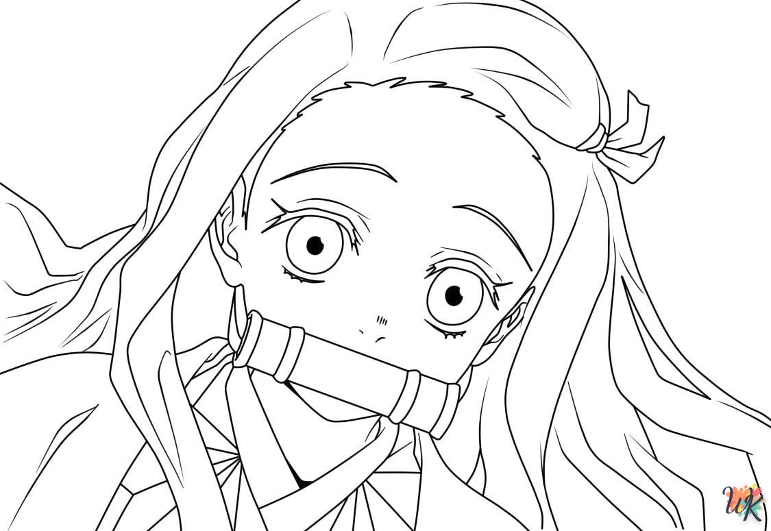 coloriage Nezuko  pour enfant a imprimer gratuit