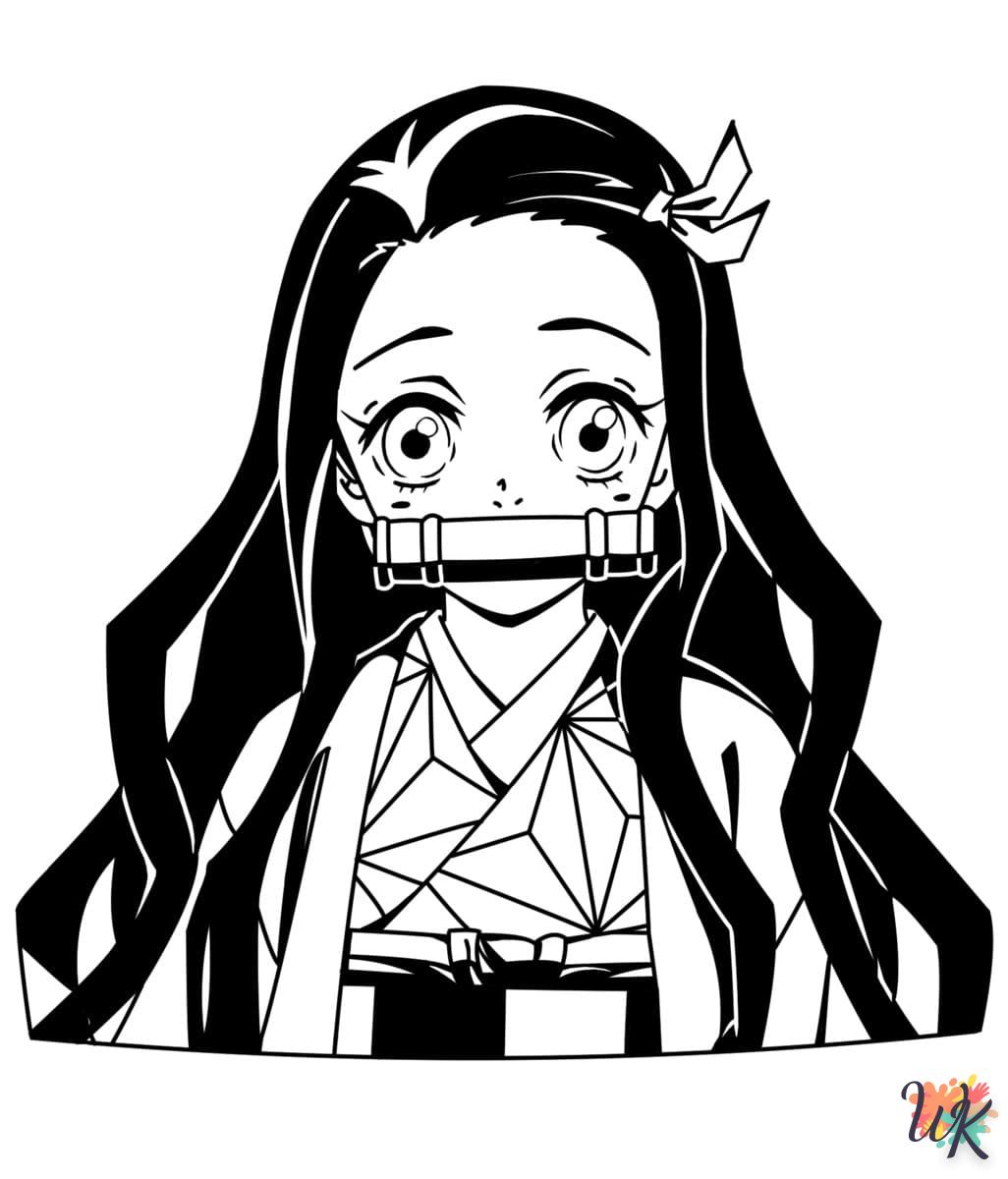 coloriage Nezuko  a imprimer pour enfant de 4 ans 2