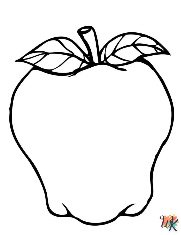 coloriage pomme  à imprimer gratuitement pdf