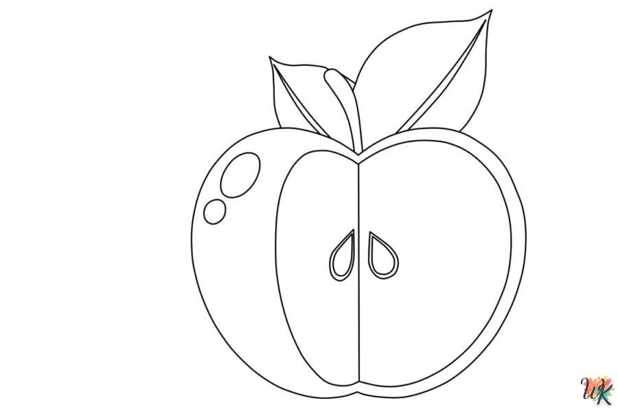 coloriage pomme  enfant 6 ans à imprimer 1