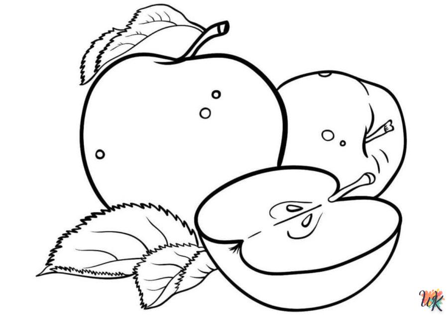 coloriage pomme  enfant à imprimer gratuit 1