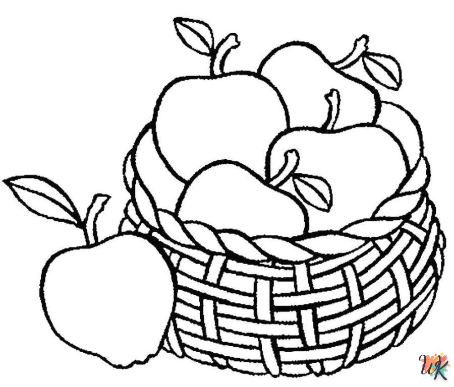 coloriage pomme  en ligne a colorier 1