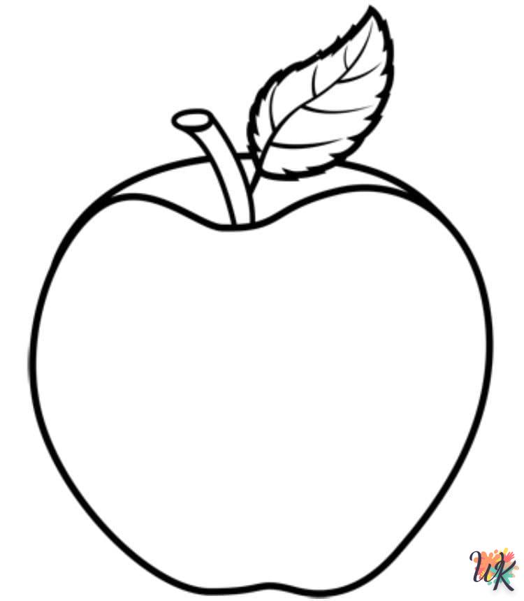 coloriage pomme  à imprimer pdf